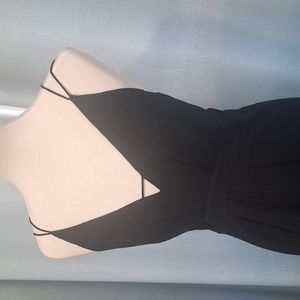 Black Strappy Open Peekaboo Palazzo Pant Jumpsuit by American Threads size Small